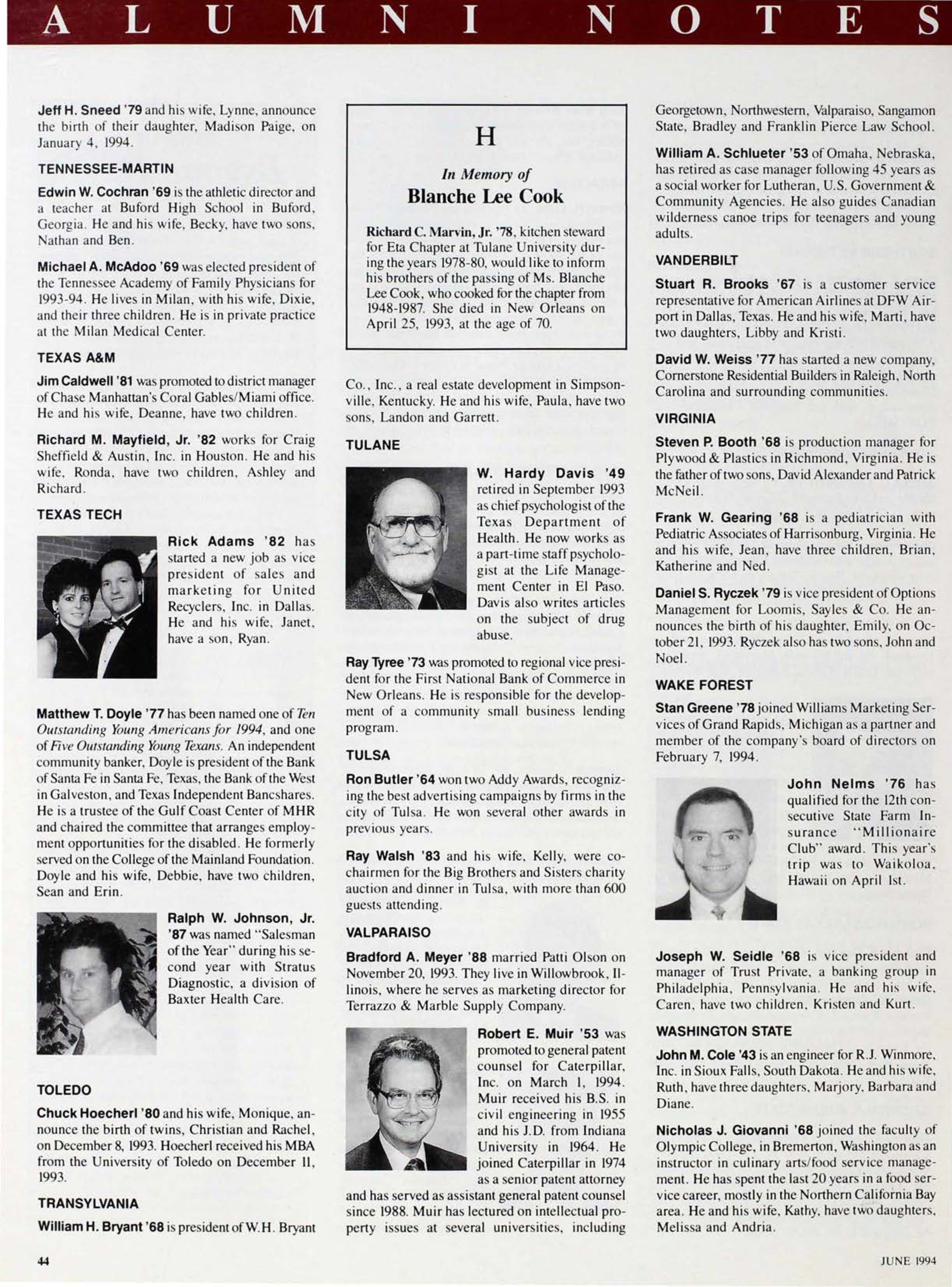 In Memory of Blanche Lee Cook